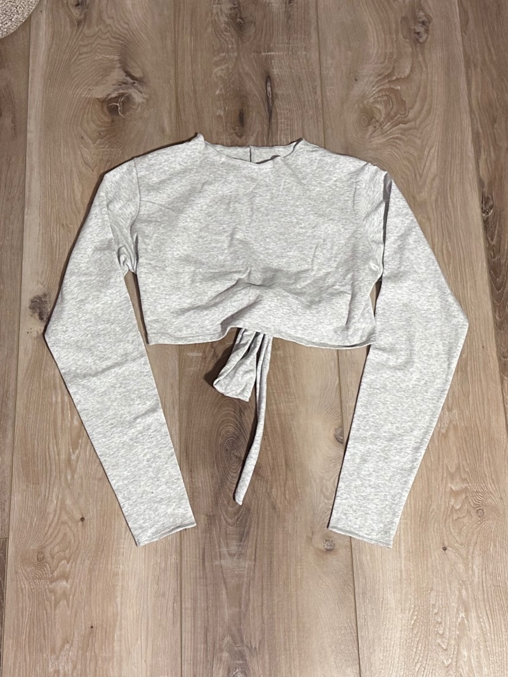 KHY Light Heather Grey Open Back Long Sleeve Shirt - Large